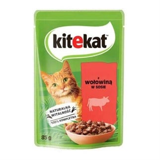 Kitekat Gravy Sos İçinde Sığır Etli Yetişkin Kedi Konservesi 85gr, KATEGORİSİZ, Kitekat