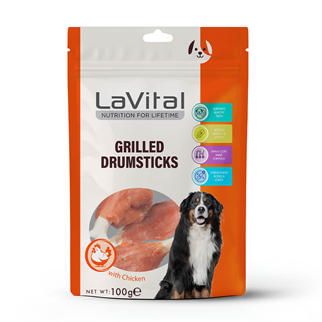 LaVital Tavuk Etli Baget Köpek Ödülü 100g, Köpek Ödül Maması, La Vital