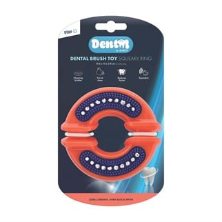 M-Pets Dental Squeaky Ring Diş Fırçalı Kauçuk Köpek Oyuncağı 7,9 x 7,5 x 7 cm, KATEGORİSİZ, M-Pets