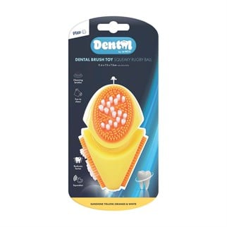 M-Pets Dental Squeaky Ruby Ball Diş Fırçalı Kauçuk Köpek Oyuncağı 11,4 x 7,5 x 7,5 cm, KATEGORİSİZ, M-Pets