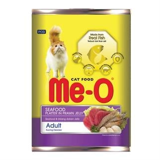 Me-O Deniz Lezzetleri Karides Soslu Yetişkin Kedi Konservesi 400gr, Yetişkin Kedi Yaş Mama, ME-O