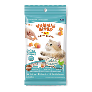 ME-O Yummie Bites Orkinoslu Tavuklu Kedi Ödülü 3x10 gr, Kedi Ödül Maması, ME-O