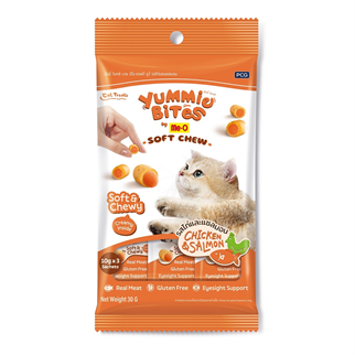 ME-O Yummie Bites Somonlu Tavuklu Kedi Ödülü 3x10 gr, Kedi Ödül Maması, ME-O