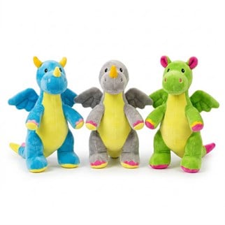 MerkoPets Ejderha Sesli Peluş Köpek Oyuncağı 20cm, Kumaş ve Peluş Oyuncaklar, MerkoPets