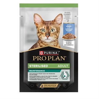 Pro Plan Tavşanlı Steril Pouch Kısır Kedi Konservesi 85 Gr, Yetişkin Kedi Yaş Mama, Proplan