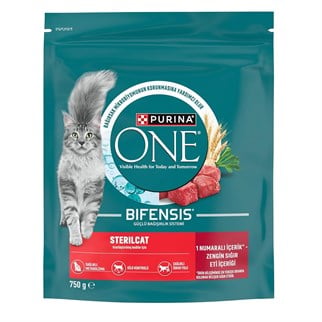 Purina One Steril Cat Beef & Wheat Kısır Kedi Maması  750Gr, Kısırlaştırılmış Kedi Maması, Purina