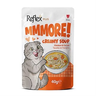 Reflex Plus MMore Tavuklu Havuçlu Kedi Çorbası 40 Gr, Kedi Ödül Maması, Reflex