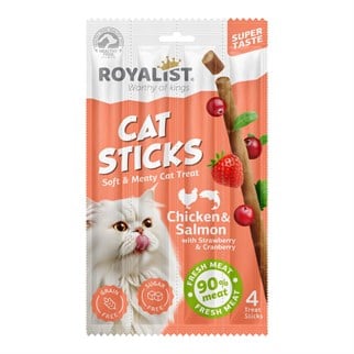 Royalist Cat Sticks Chicken&Salmon Kedi Ödül Çubuğu 4x5Gr, KATEGORİSİZ, Royalist
