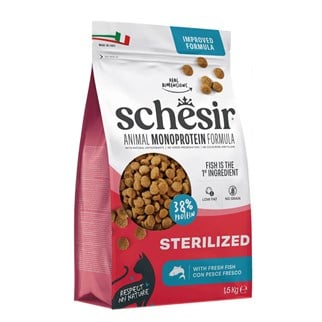 Schesir Monoprotein Balıklı Kısırlaştırılmış Yetişkin Kedi Maması 1,5 Kg, Kısırlaştırılmış Kedi Maması, Schesir