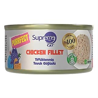 Supreme Tiftiklenmiş Tavuk Göğüs Etli Kedi Maması 70gr, Yaşlı Kedi Yaş Mama, Supreme