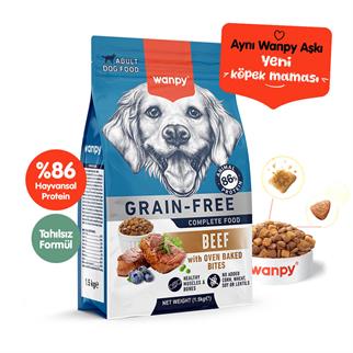 Wanpy Tahılsız Sığır Etli Yetişkin Köpek Maması 1,5 kg, KATEGORİSİZ, Wanpy