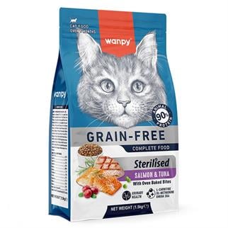 Wanpy Tahılsız Somon&Tuna Kısırlaştırılmış Kedi Maması 1,5 kg, Kısırlaştırılmış Kedi Maması, Wanpy