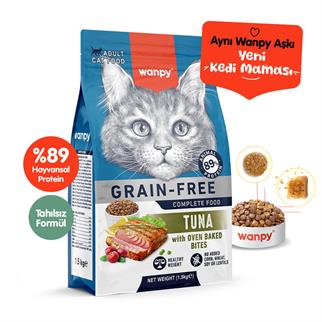 Wanpy Tahılsız Ton Balıklı Yetişkin Kedi Maması 1,5 kg, KATEGORİSİZ, Wanpy
