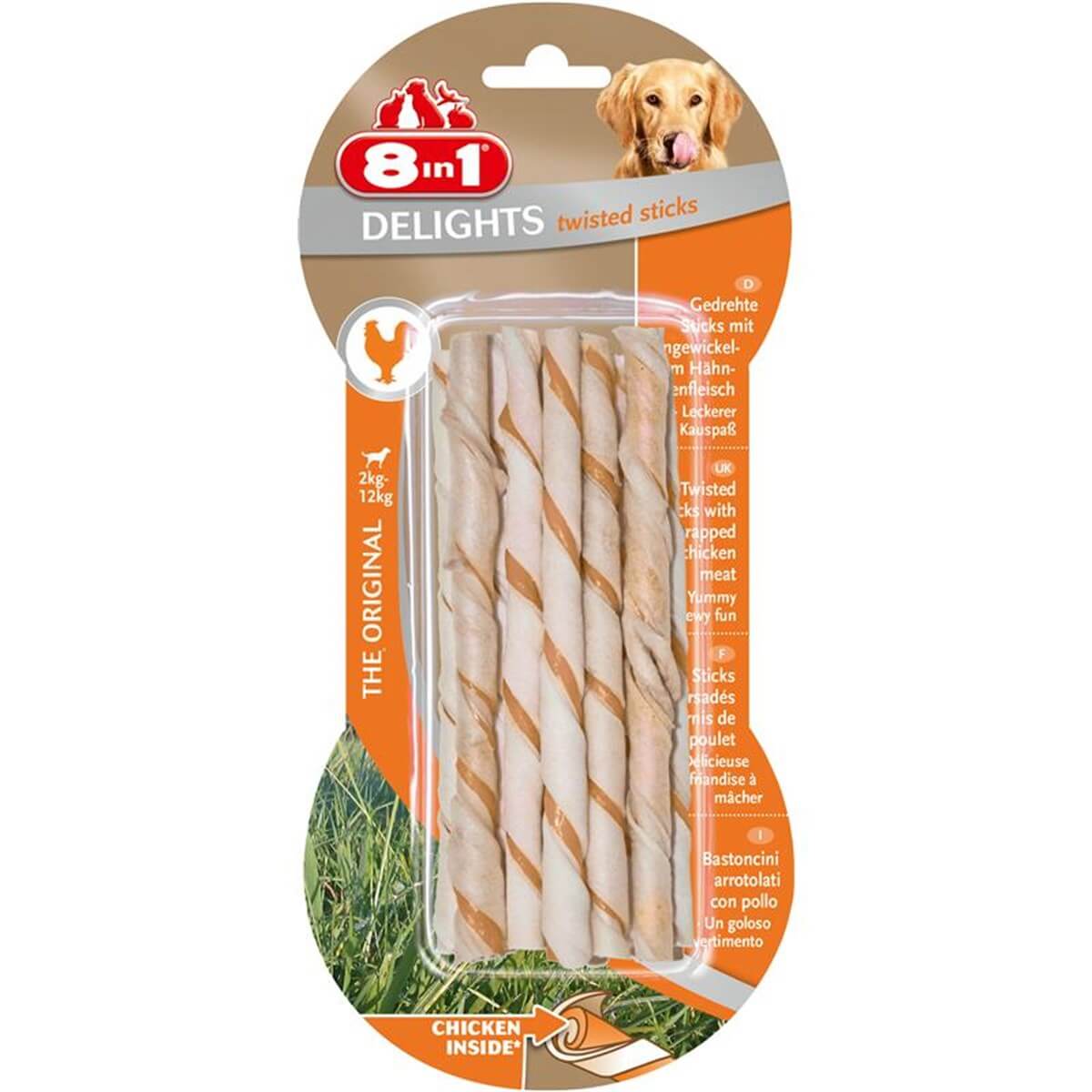 8in1 Delights Bones Köpekler İçin Twested Sticks 10'Lu