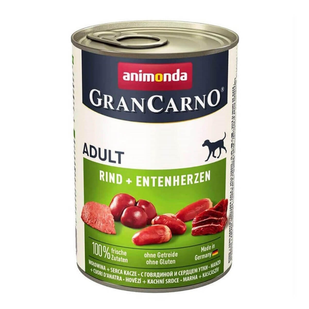Animonda Gran Carno Ördekli ve Sığır Etli Yetişkin Köpek Konservesi 400 Gr