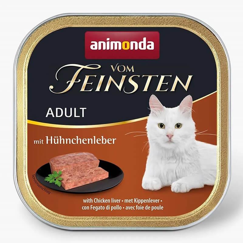 Animonda Vom Feinsten Tavuklu ve Ciğerli Kedi Konserve Maması 100 Gr