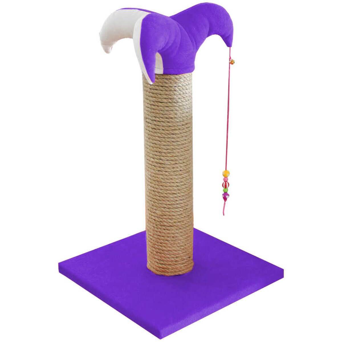 Bedspet Palyaço Kedi Tırmalama Kalın Mor 70 Cm