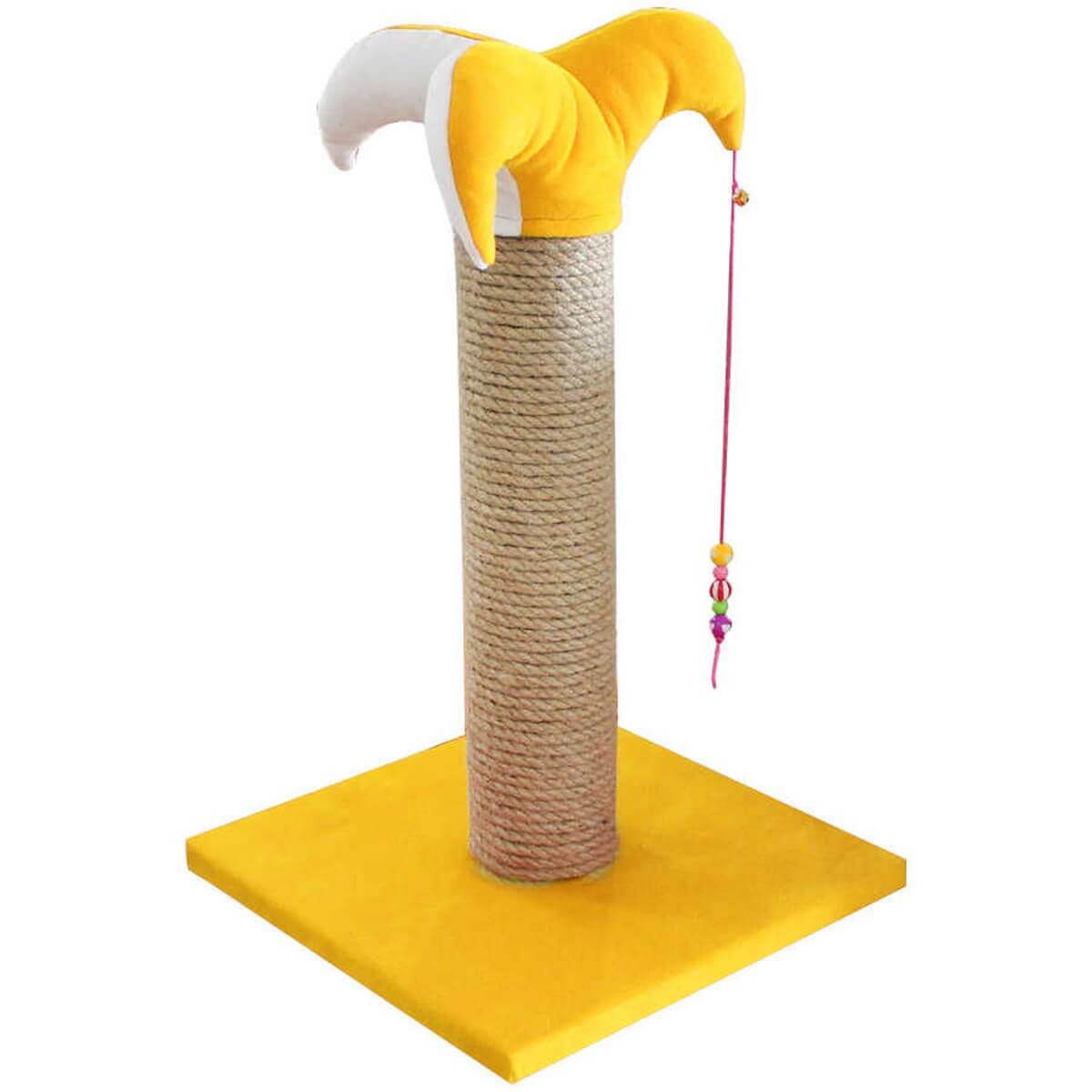 Bedspet Palyaço Kedi Tırmalama Kalın Sarı 70 Cm