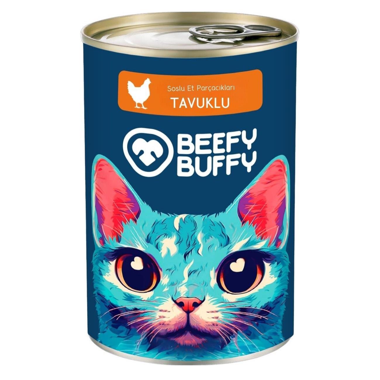 Beefy Buffy Yoğun Tavuk İçerikli Kedi Konservesi 415 Gr