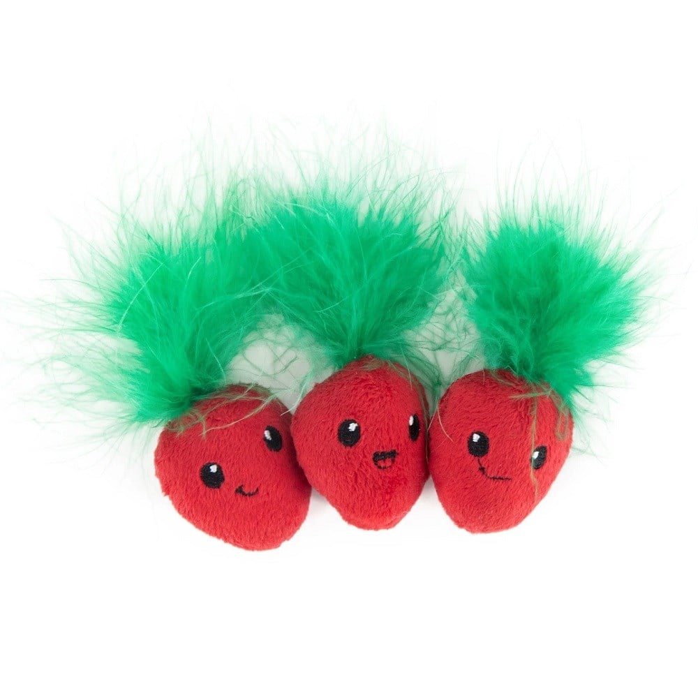 Catstages Strawbabies Catnipli Çilek Kedi Oyuncağı 3'lü