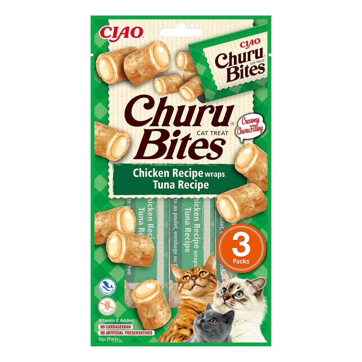Ciao Bites Tavuk Sargılı ve Ton Balıklı Kedi Ödülü 3 X 10 Gr