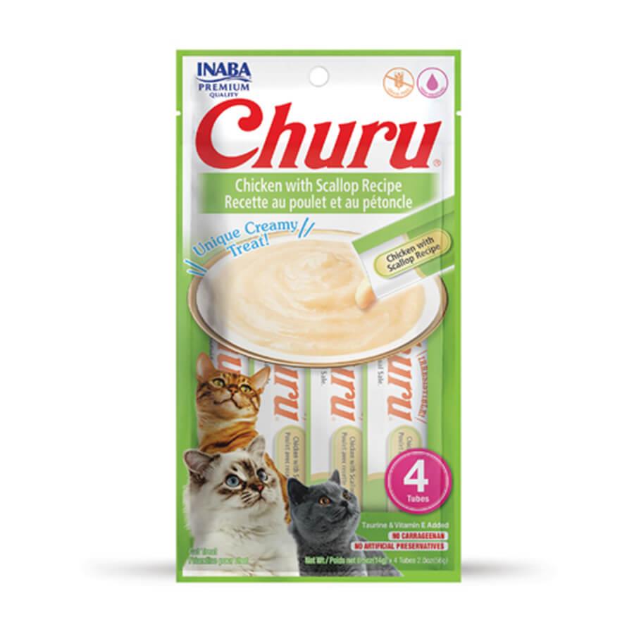 Ciao Churu Cream Tavuklu ve Deniz Taraklı Kedi Ödülü 4 X 14 Gr