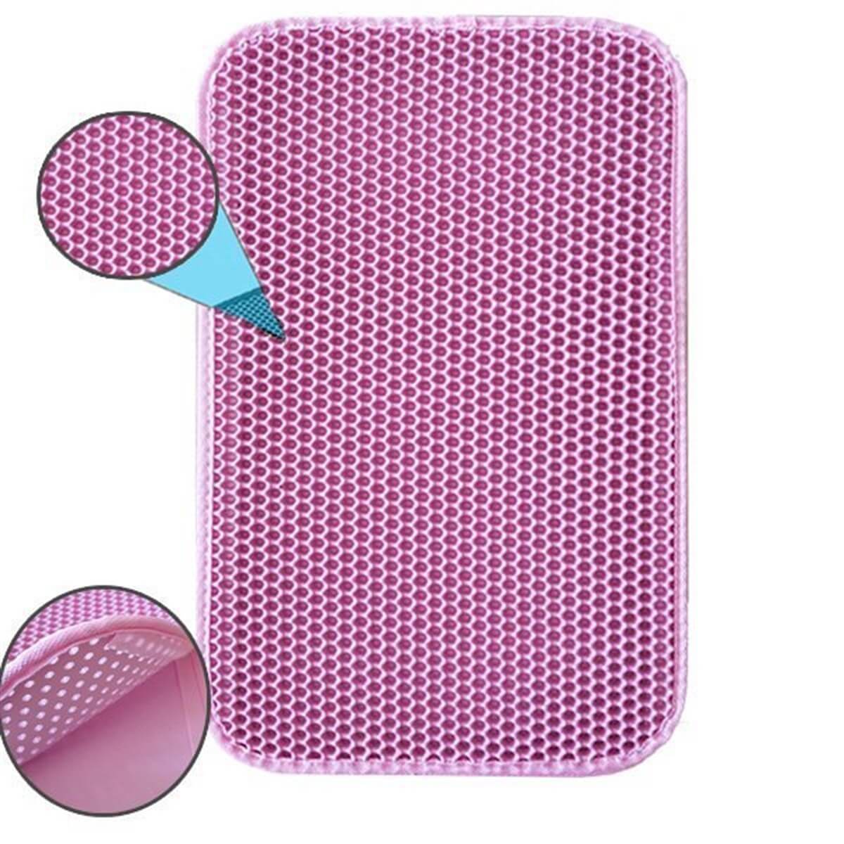 Pet Pretty Elekli Kedi Tuvalet Önü Paspası 60 x 45 cm PEMBE