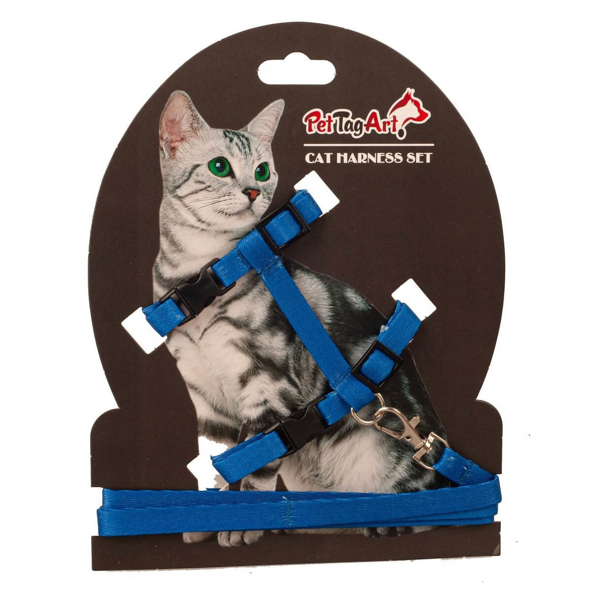 Dalis Ayarlanabilir Kedi Göğüs Tasma Seti Lacivert