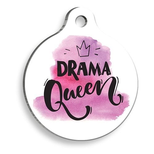 Dalis Drama Queen Yuvarlak Kedi ve Köpek Künyesi 3,8 Cm