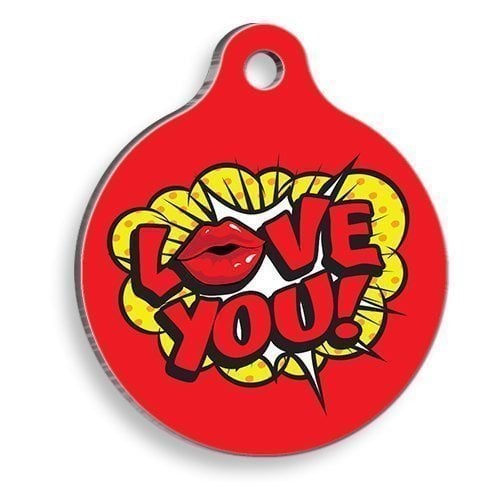 Dalis Love You Yuvarlak Kedi ve Köpek Künyesi 3,8 Cm