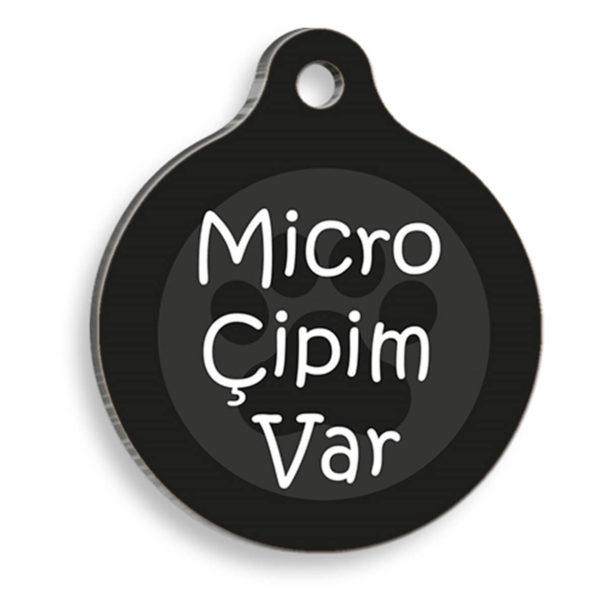 Dalis Micro Çipim Var Yuvarlak Kedi ve Köpek Künyesi 2,5 Cm