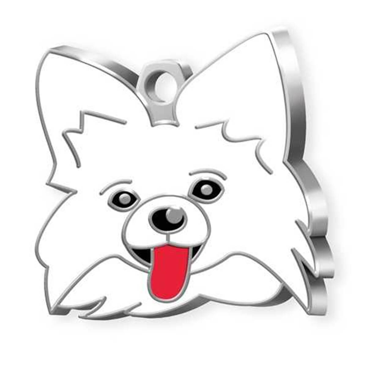 Dalis Pet Tag Papillon Köpek Künyesi Beyaz