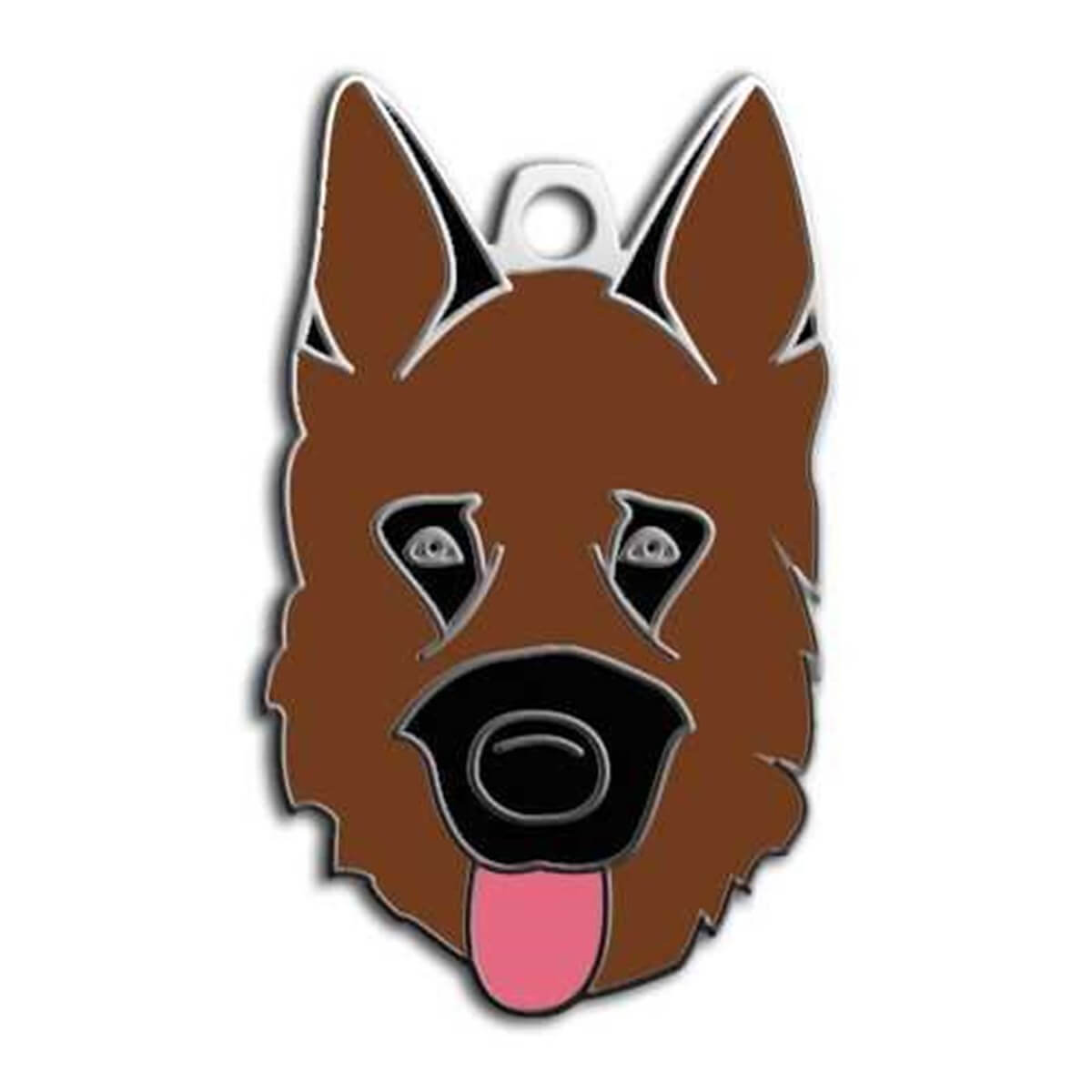 Dalis Pet Tag Alman Kurdu Köpek Künyesi Kahverengi