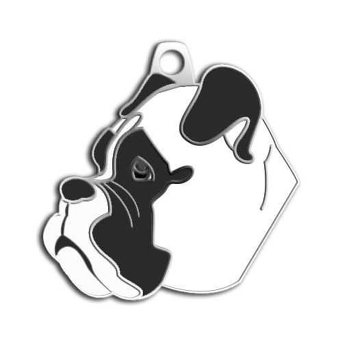 Dalis Pet Tag Boxer Köpek Künyesi Beyaz
