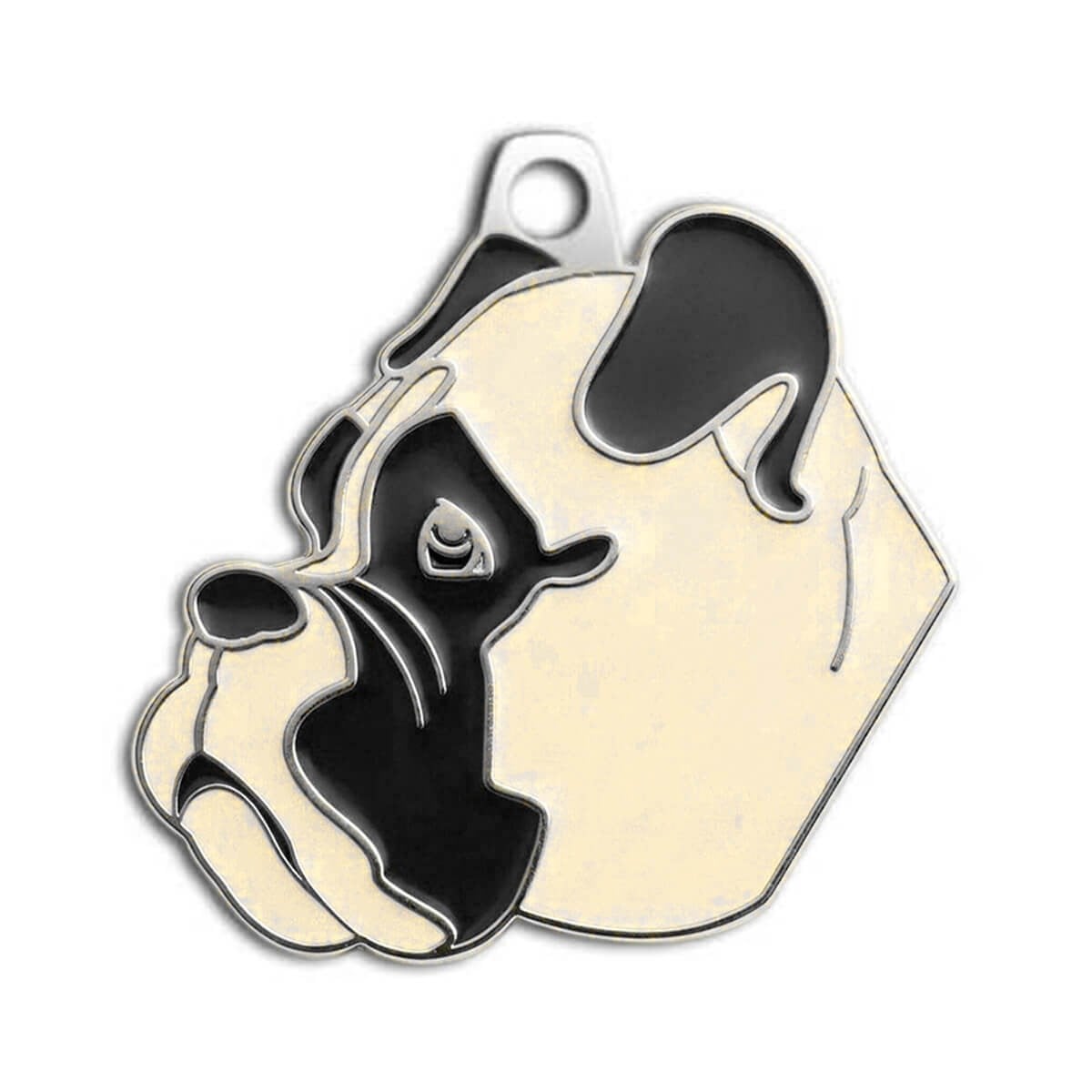 Dalis Pet Tag Boxer Köpek Künyesi Krem