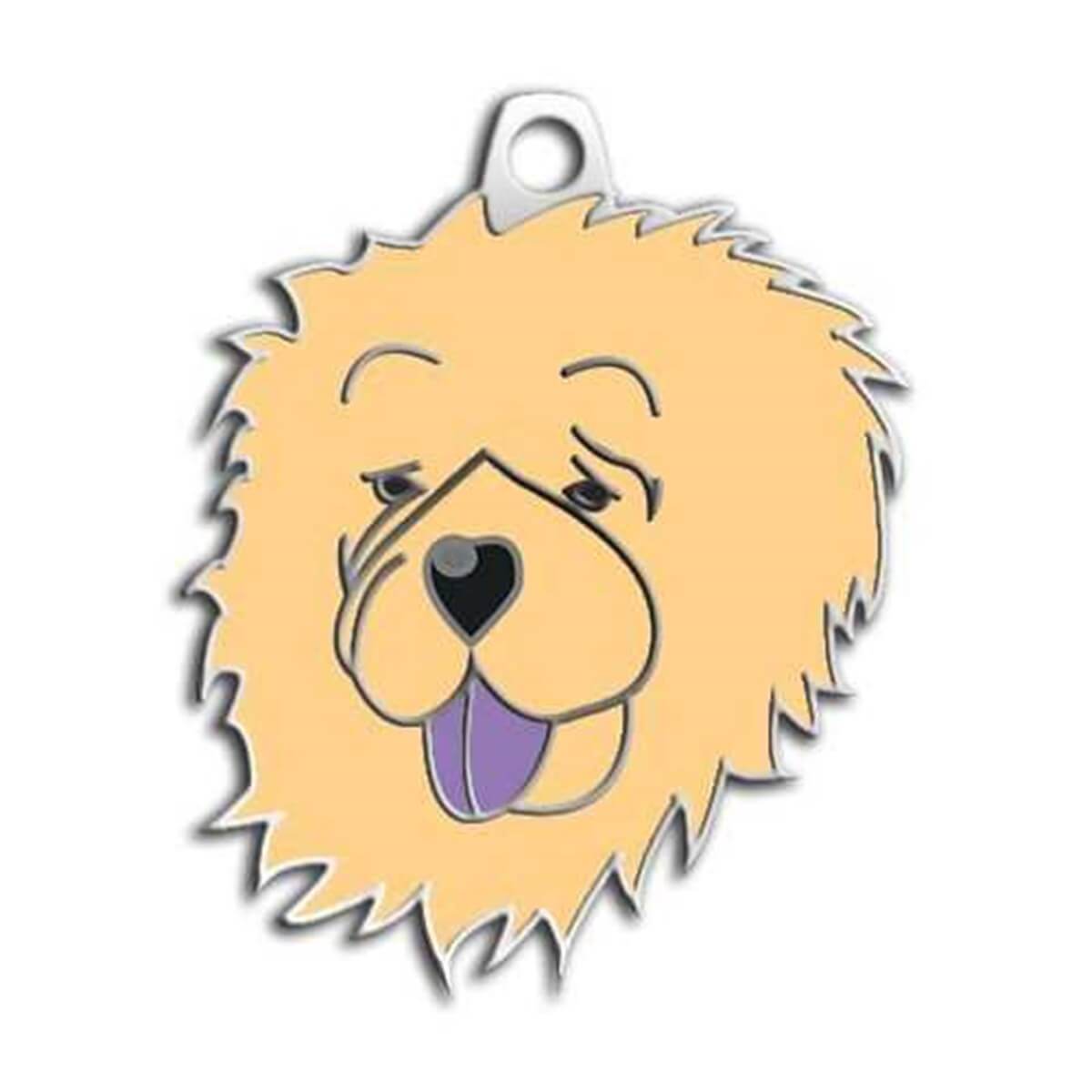 Dalis Pet Tag Çin Aslanı Köpek Künyesi Krem