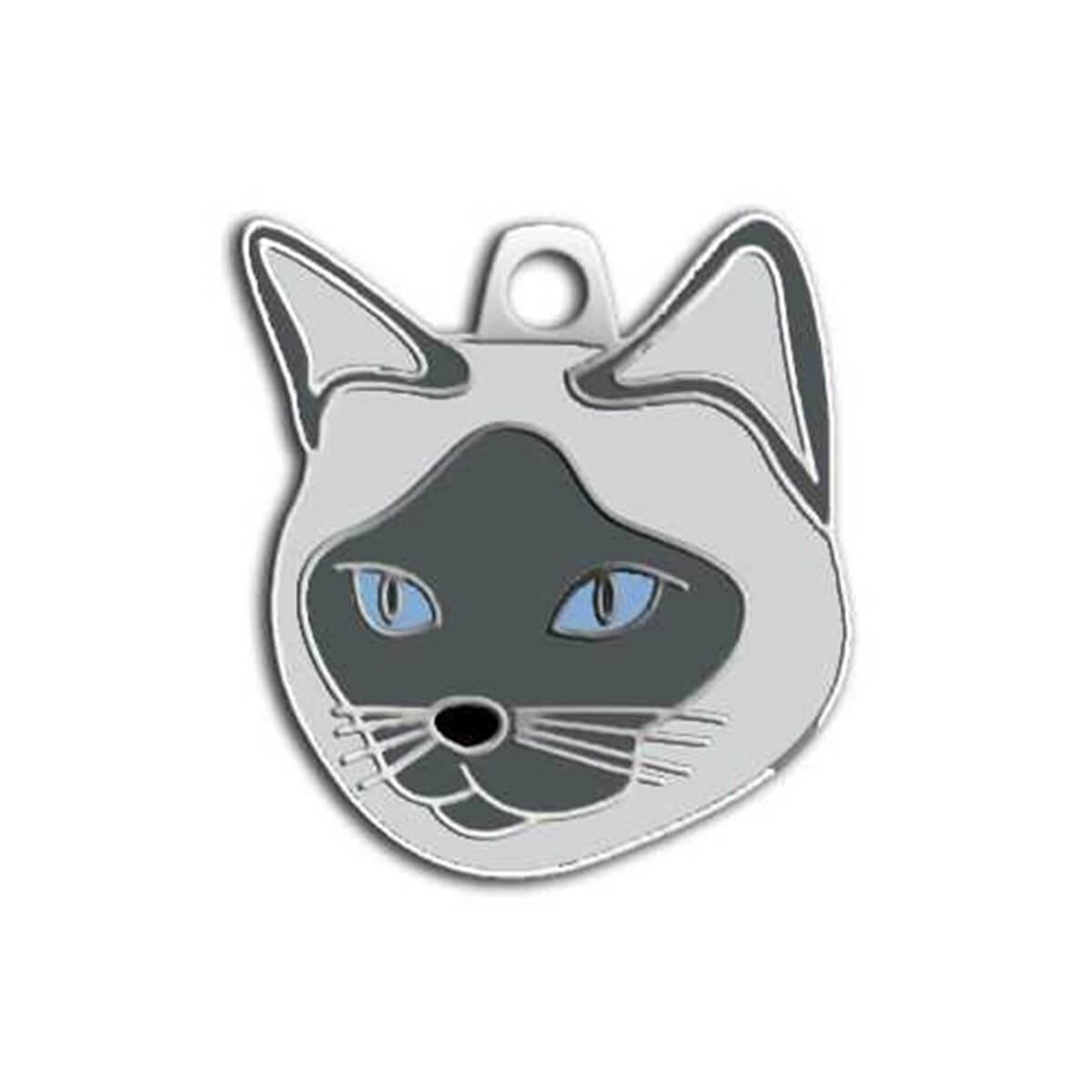 Dalis Pet Tag Gri Kül Rengi Siyam Kedisi Künyesi