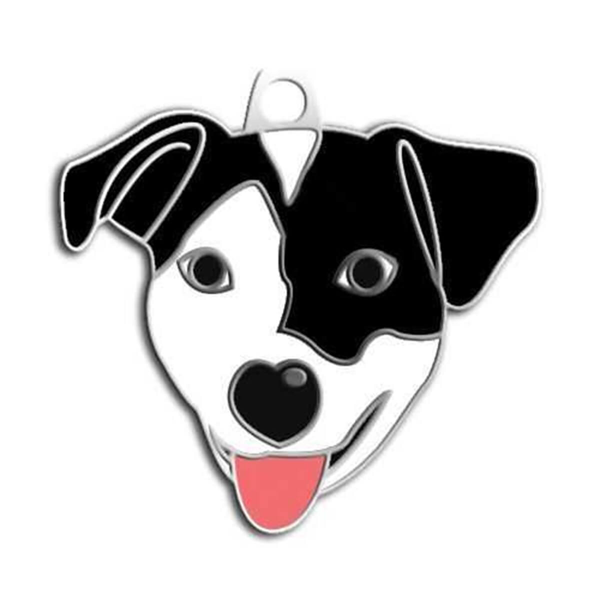 Dalis Pet Tag Jack Russel Köpek Künyesi Siyah Maskeli
