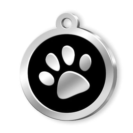 Dalis Pet Tag Mineli Seri Pati Desenli Künye Siyah