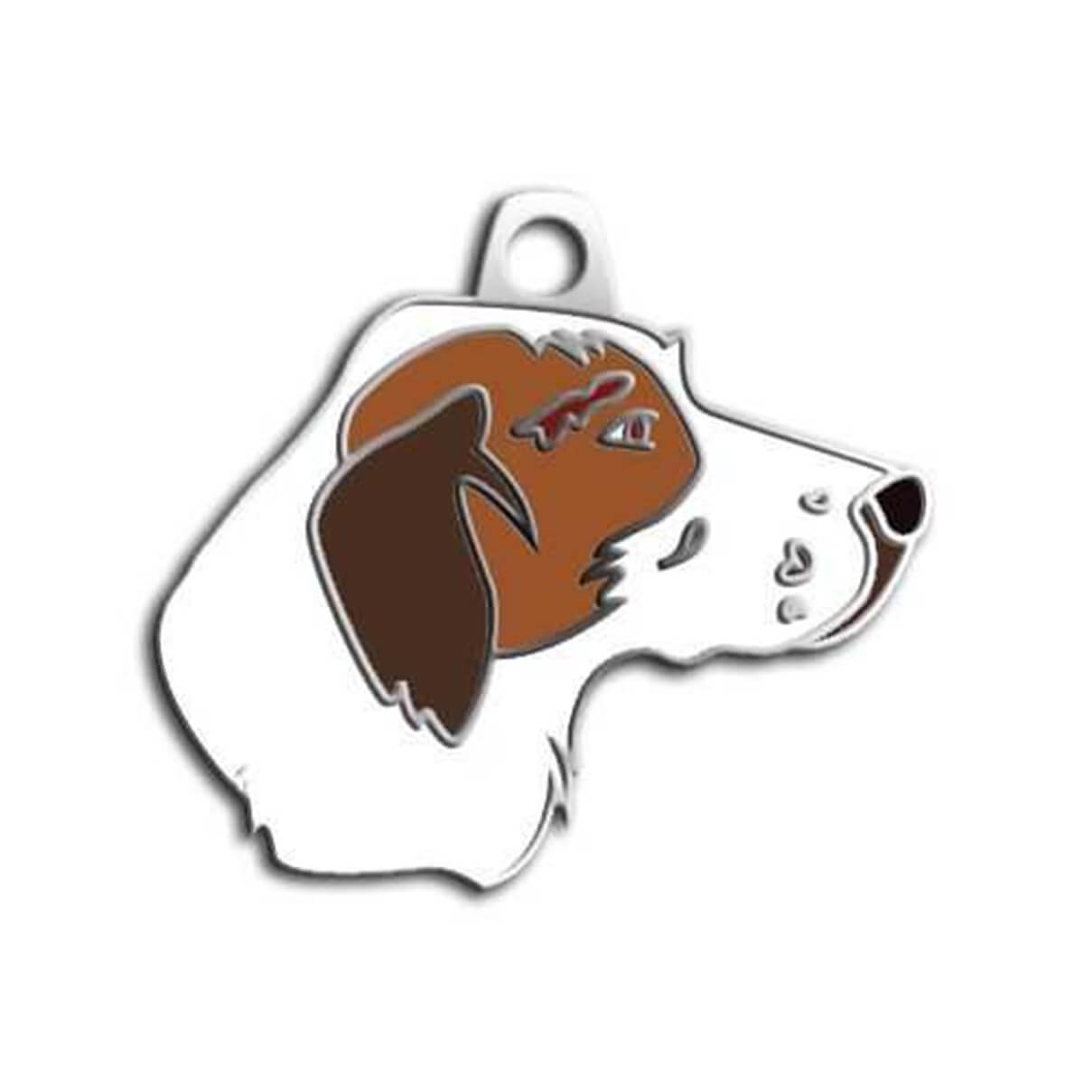 Dalis Pet Tag Pointer Köpek Künyesi Kahve-Beyaz