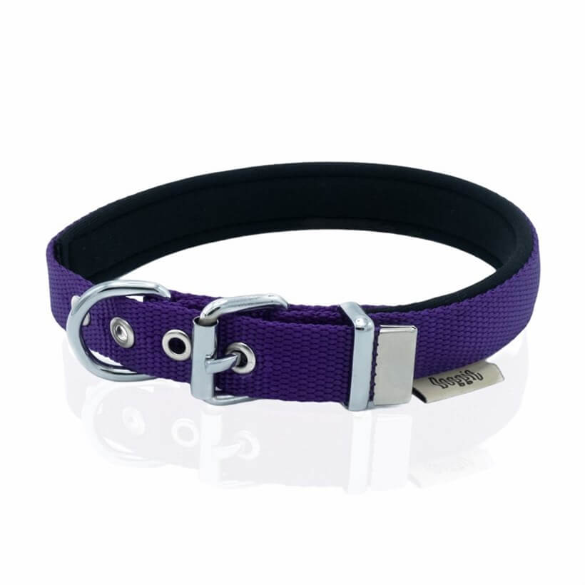 Doggie Comfort Sade Dokuma Köpek Boyun Tasması Large (2,5 X 42–50 Cm) Mor