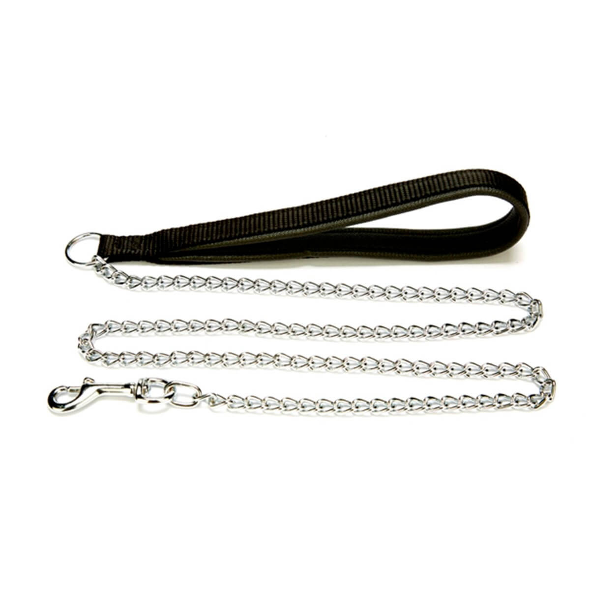 Doggie Comfort Dokuma Zincir Köpek Gezdirme Tasması – Siyah (2 X 110 Cm)
