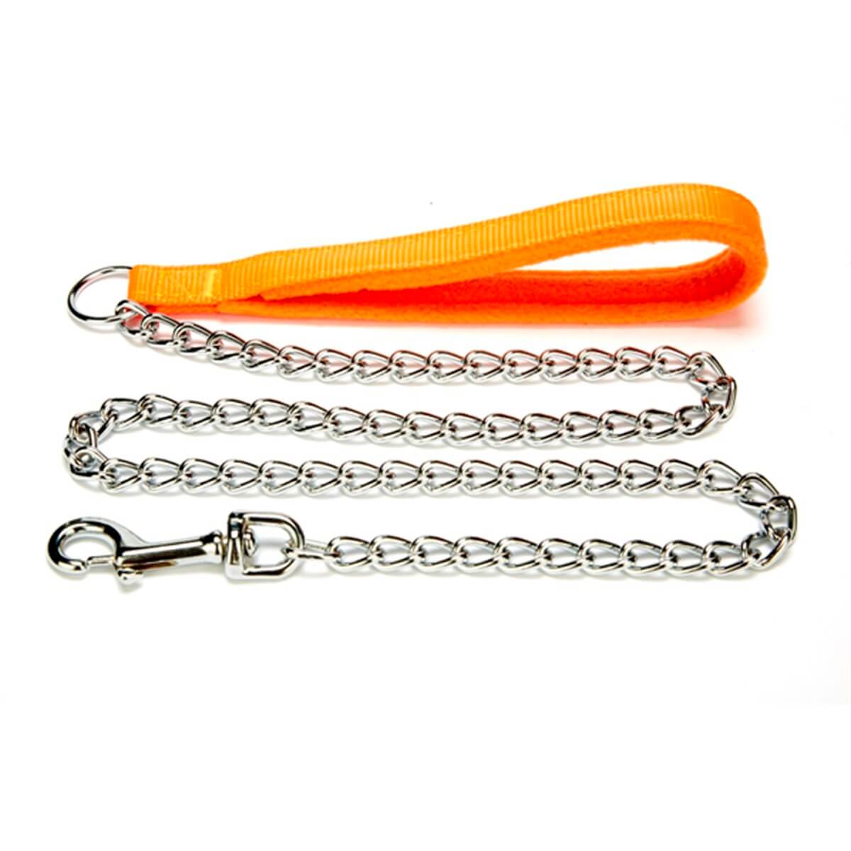 Doggie Comfort Dokuma Zincir Köpek Gezdirme Tasması – Turuncu (4 X 110 Cm)