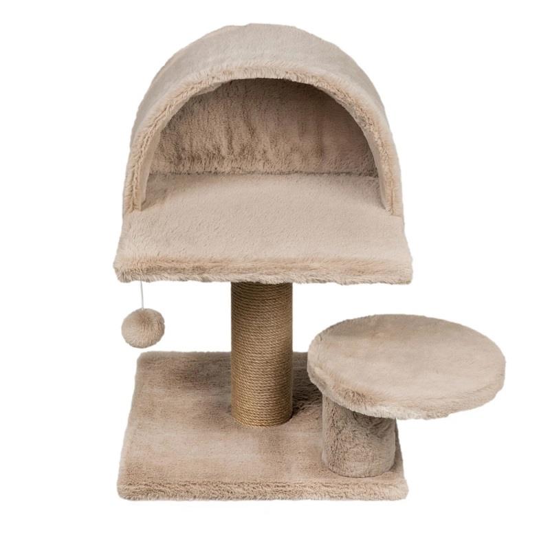 Dubex 50x50x55 cm Kedi Oyun Evi ve Tırmalama Platformu Bej