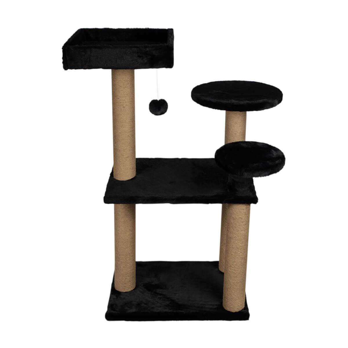 Dubex 65x88x111 cm Kedi Oyun Evi ve Tırmalama Platformu Siyah
