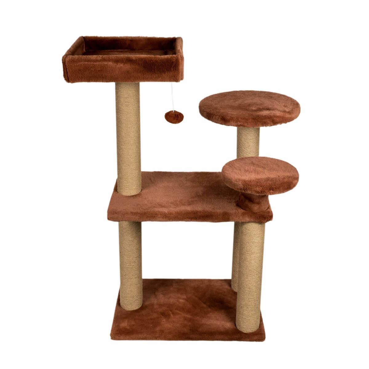Dubex 65x88x111 cm Kedi Oyun Evi ve Tırmalama Platformu Tarçın
