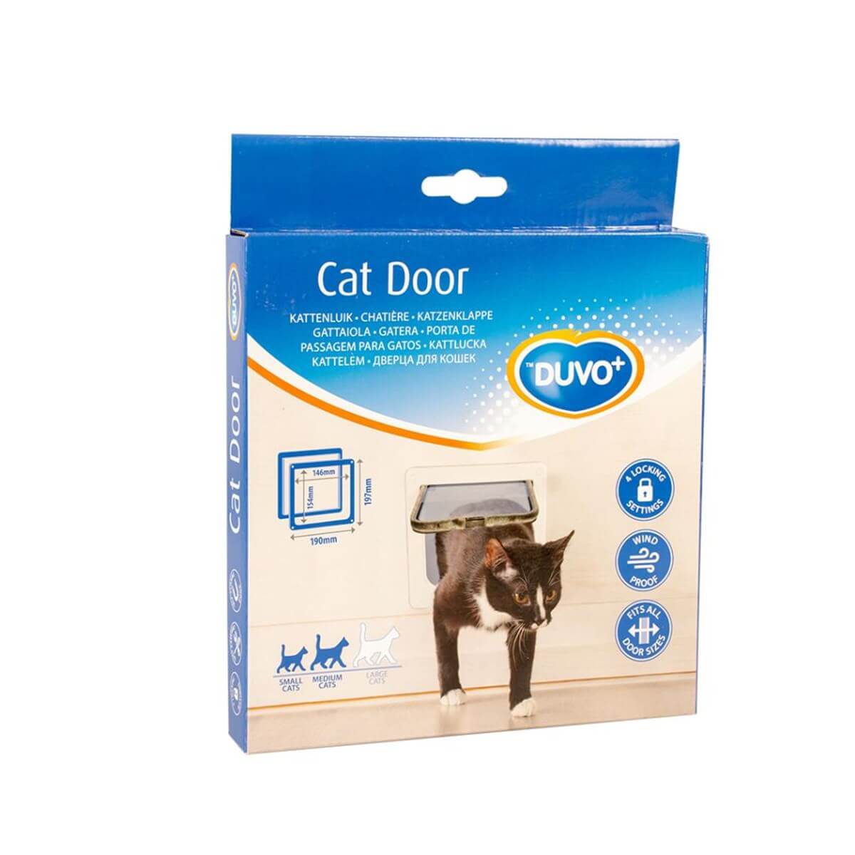 Duvo+ Cat Door Beyaz Kedi Kapısı 19 X 19,7 Cm