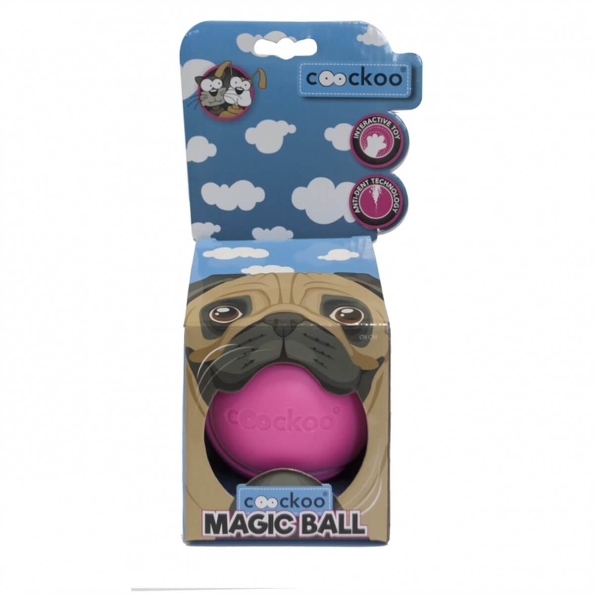 Duvo+ Coockoo Magic Ball Köpek Oyuncağı 8,6 Cm Pink