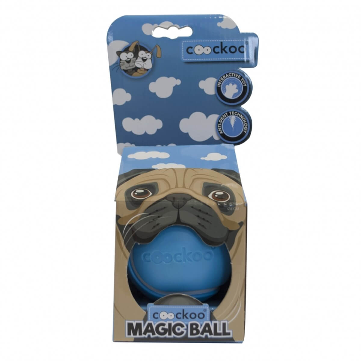Duvo+ Coockoo Magic Ball Köpek Oyuncağı 8,6 Cm Blue