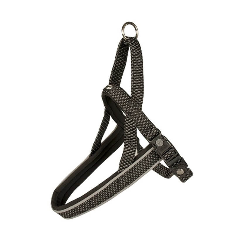 Duvo+ Köpek Koşum Tasması Siyah 65-80 Cm / 25 Mm